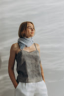Linen Scarf pastel blue