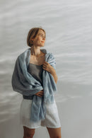 Linen Scarf pastel blue