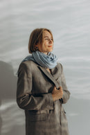 Linen Scarf pastel blue