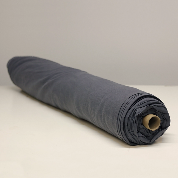 Linen fabric anthracite gray roll