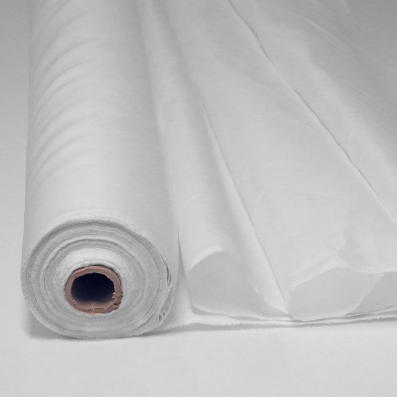 White lilen fabric in roll