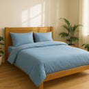 Misty blue linen bed set with zipper MADE TO ORDER