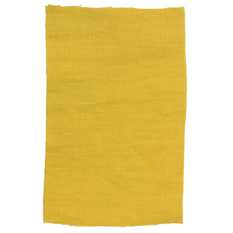 Linen fabric sample mustard yellow