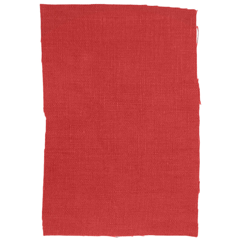 Sample of Linen fabric red