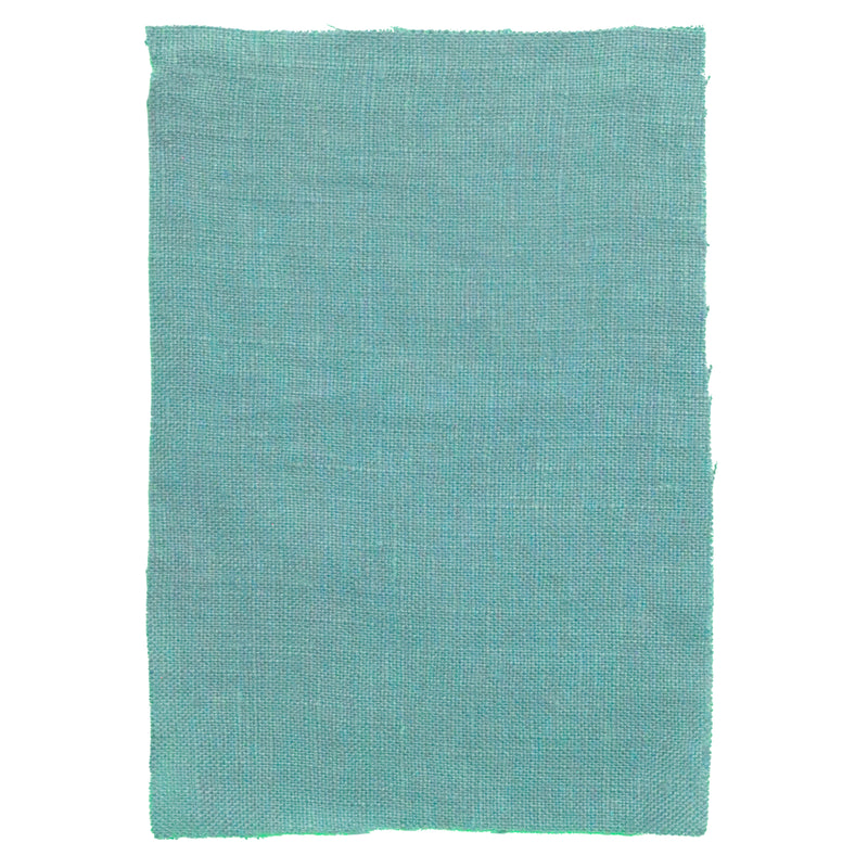 Linen fabric sample turquoise