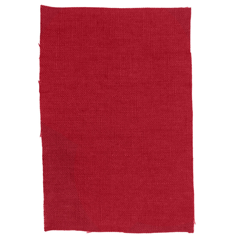 Sample of Linen fabric carmine red