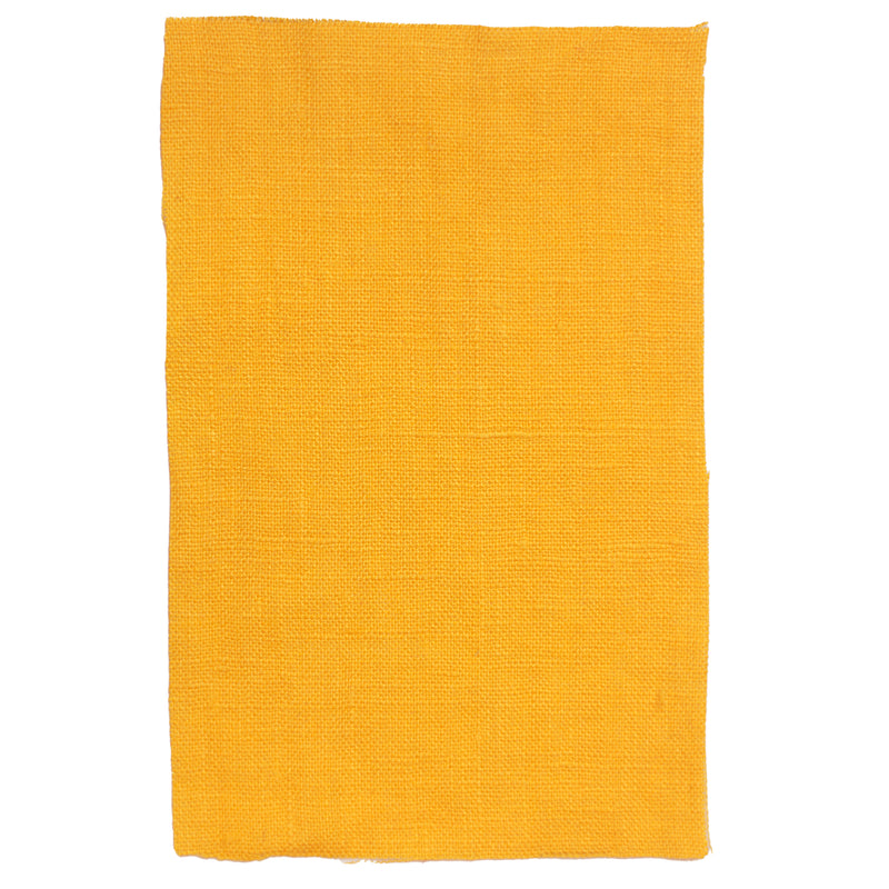 Linen fabric sample sunny yellow