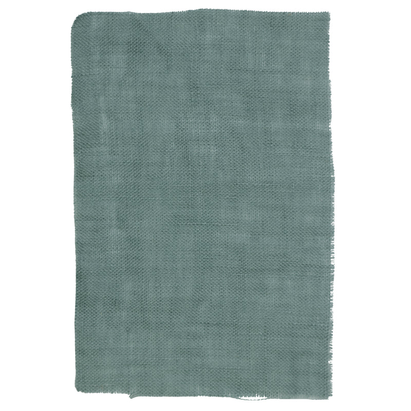 Linen fabric sample petrole blue
