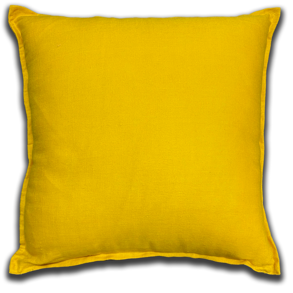 Lanena prevleka za vzglavnik - sončno rumena barva, 45 x 45 cm