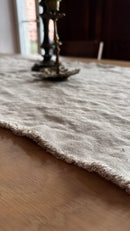 Gray Linen table runner