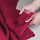 Linen Fabric Carmine Red  - Premium Quality