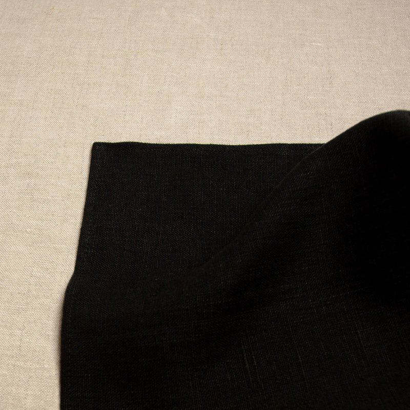 Tovaglioli di lino, nero, 42x42 cm