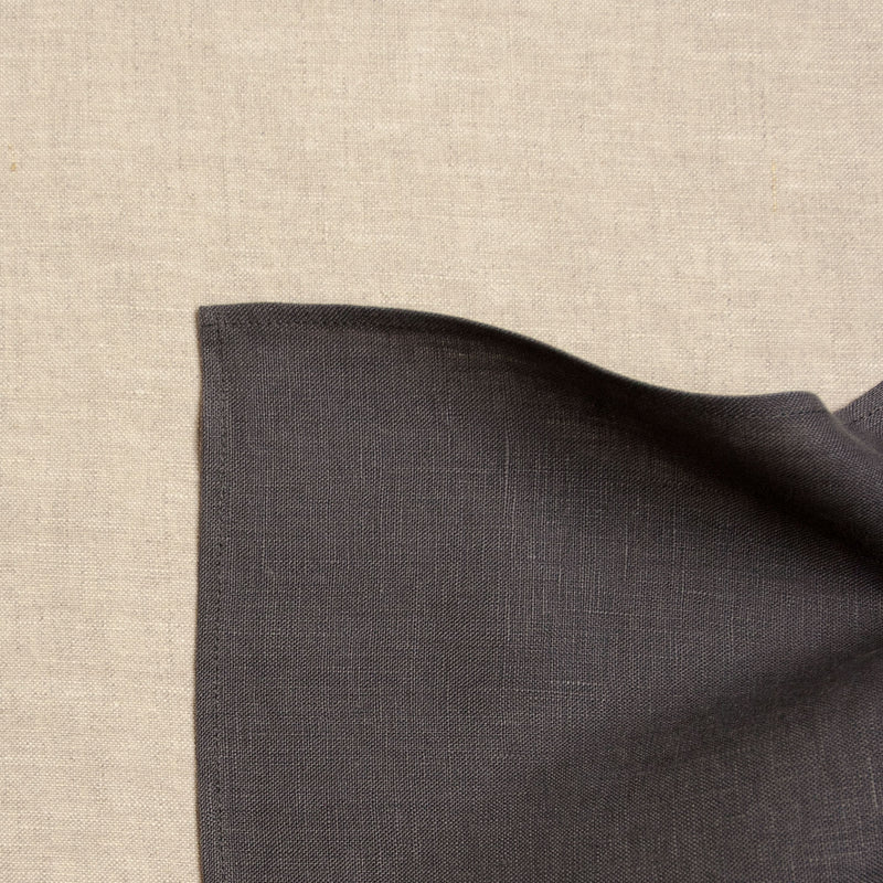 Tovaglioli di lino, grigio antracite, 42x42 cm