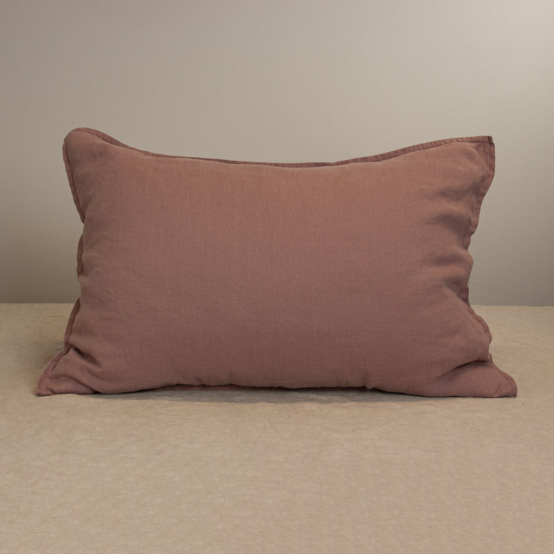Linen pillowcase, desert rose