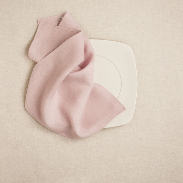 Linen napkin pink